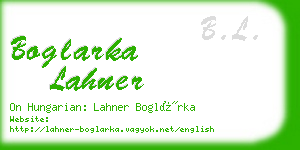 boglarka lahner business card